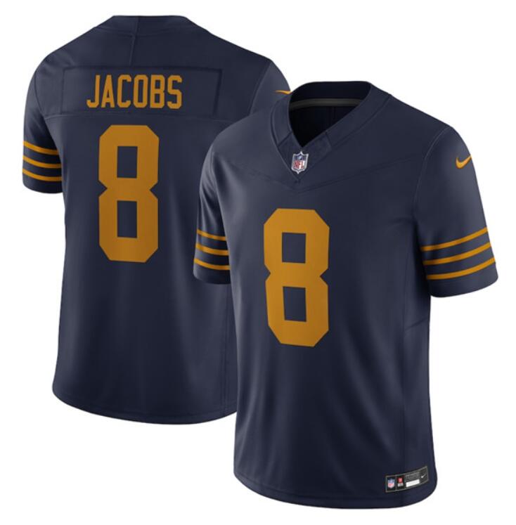 Youth Green Bay Packers #8 Josh Jacobs Navy The 1923 Classic Vapor F.U.S.E. Limited Stitched Football Jersey